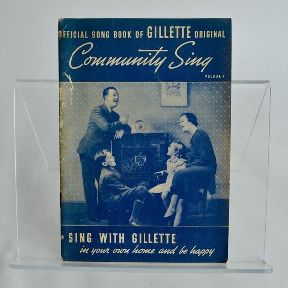 Vintage 1936 Gillette Community Sing Booklet Razor Advertising Songbook - Picture 1 of 5